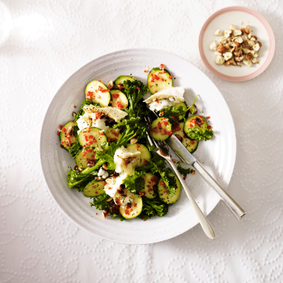 courgette-salad-with-grilled-goats-cheese